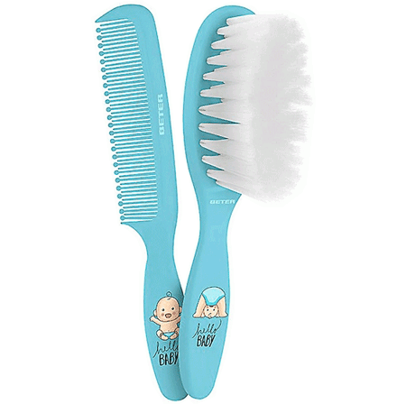 Beter Blu Set Di Spazzole Per Capelli Baby - 2 Pezzi
