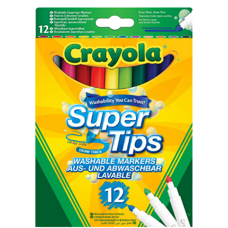 Crayola Pennarelli Super Tips - 12 Pezzi