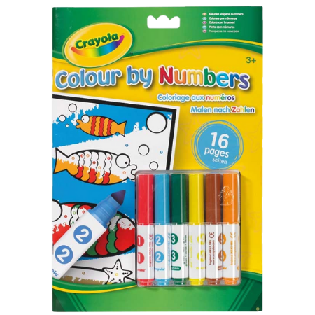 Crayola Rosso/Verde Libro Da Colorare Colour By Numbers