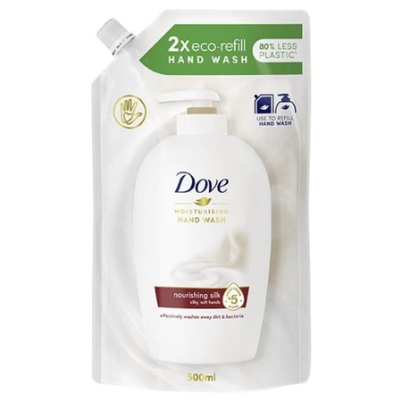 Dove Pouch Sapone Liquido Seta 500 ml - - - Immagine 8