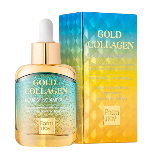 Farmstay Oro Gold Collagen Nourishing Ampoule Siero Viso Anti-Età - 45 Ml