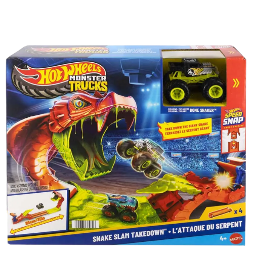 Hot Wheels Monster Trucks Snake Slam Takedown Set Da Gioco
