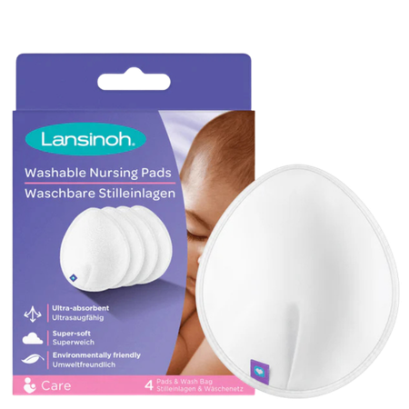 Lansinoh Coppette Assorbilatte Lavabili – 4 Pezzi