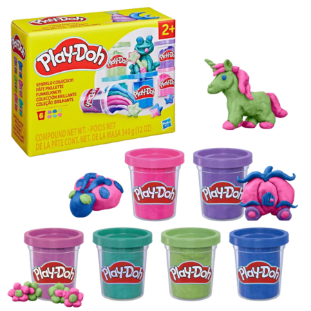 Play-Doh Set Di Plastilina Glitterata – 6 Pezzi