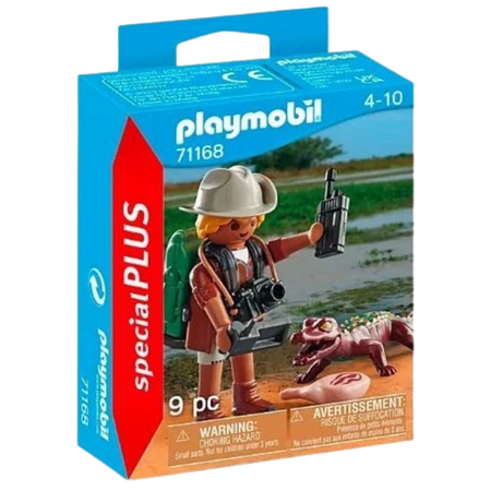 Playmobil Special Plus Set Di Gioco "Ricercatore Con Giovane Caimano"