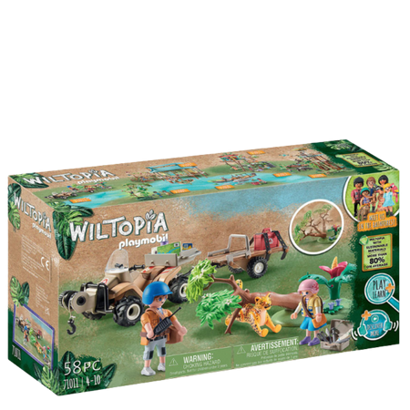 Playmobil Set Da Gioco Wiltopia Quad Per Il Salvataggio Degli Animali