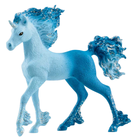 Schleich Elementa: Figurina Di Puledro Di Unicorno Con Fiamme D’acqua